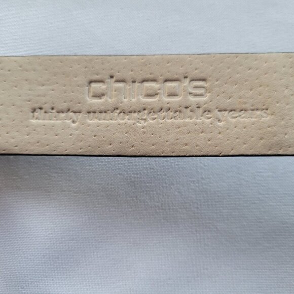 CHICO'S Black & Gold Leopard Stone Women's Belt (Size: S/M) - Picture 7 of 11